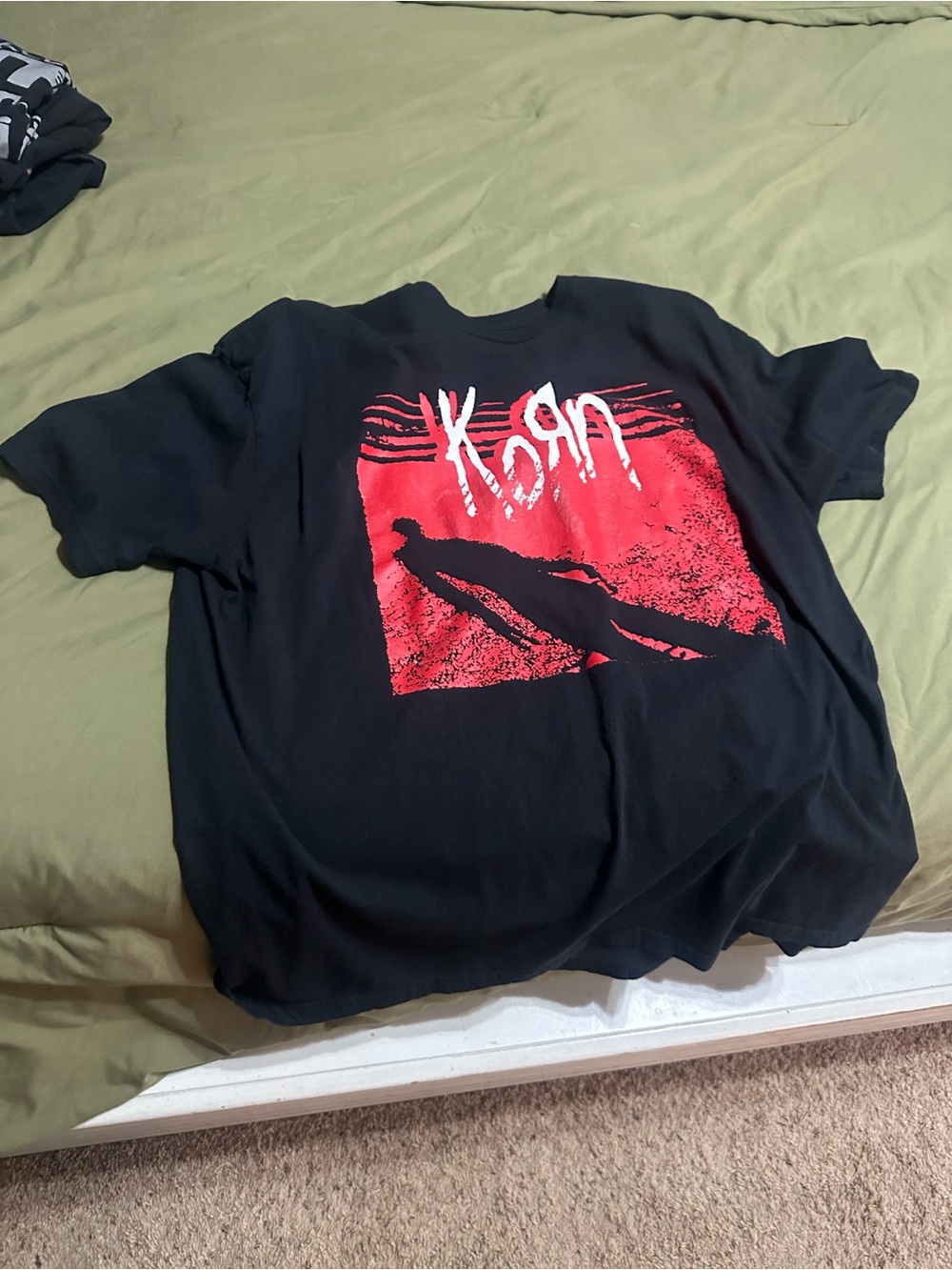 Target Black T-Shirt with Red Korn Graphic